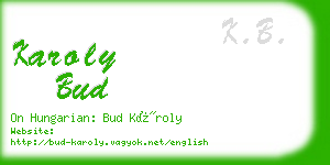 karoly bud business card